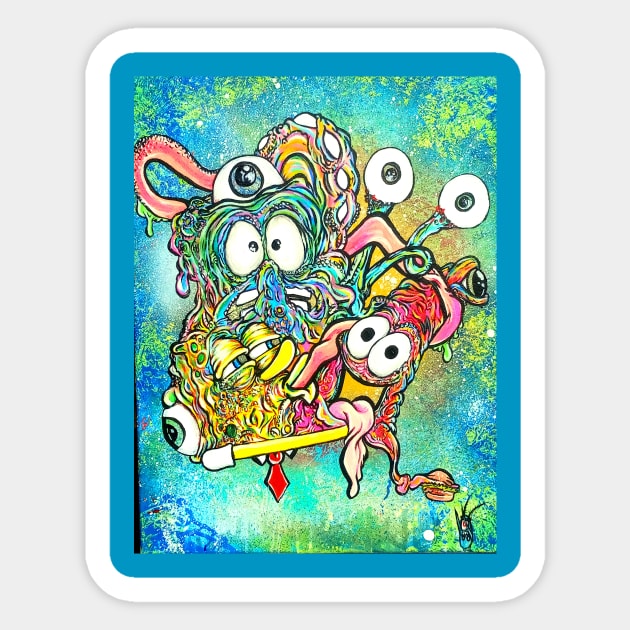 Spongebob trip pants Sticker by CamilleleeAnn